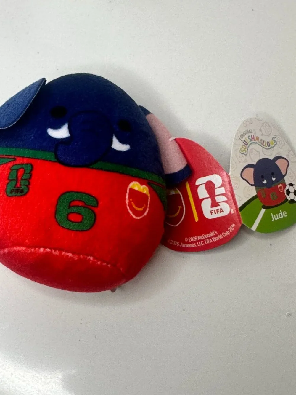 McDonald’s FIFA World Cup Squishmallows #6 Jude Elephant Plush Toy
